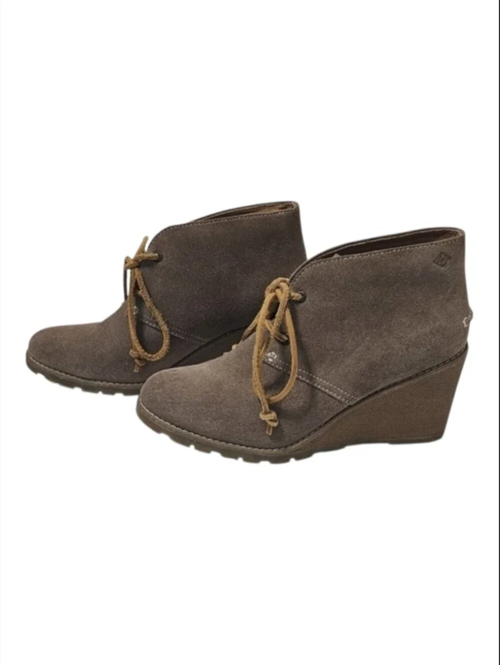 Sperry Top-Sider Women's Ankle Heel Bootie Brown Leather Size 8